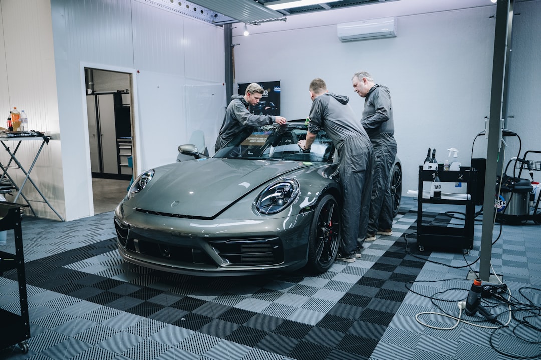 Trusted automotive team collaboration in professional workshop